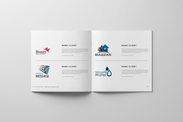 广告设计/网站设计/工业设计公司适用的产品目录画册设计模板 Graphic Design Portfolio Template插图(9)