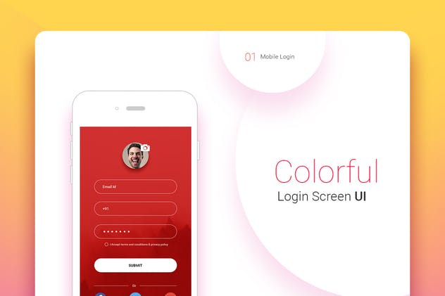 经典实用APP应用用户注册登陆界面模板 Login Screen UI Kit插图(5)