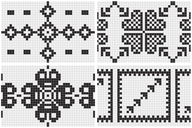 刺绣风格矢量图案 Embroidery Style Vector Patterns插图(9)
