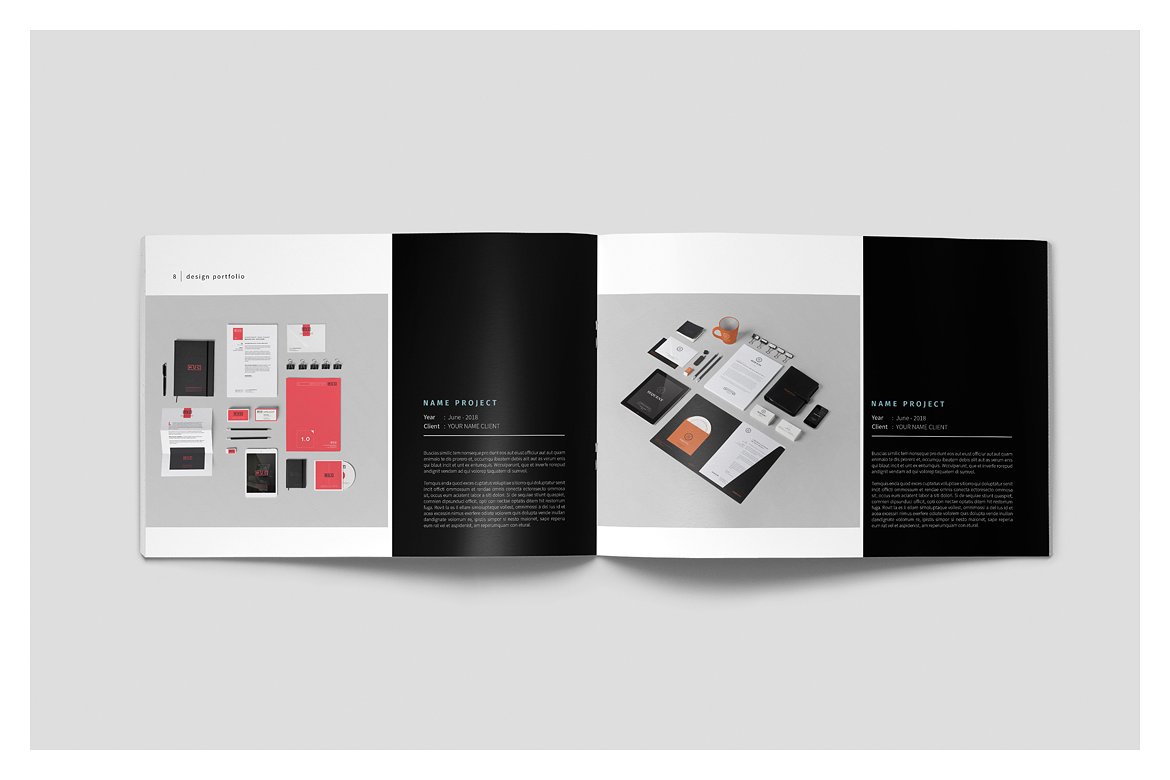 设计感强的多用途平面画册组合模板插图(5)