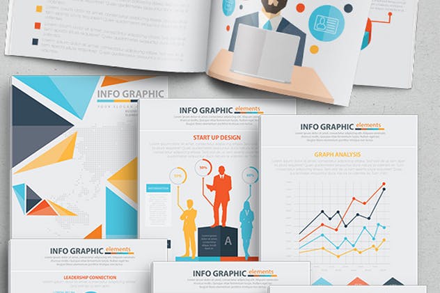 17页商业数据信息图表设计素材 Business Infographics 17 Pages Design插图3