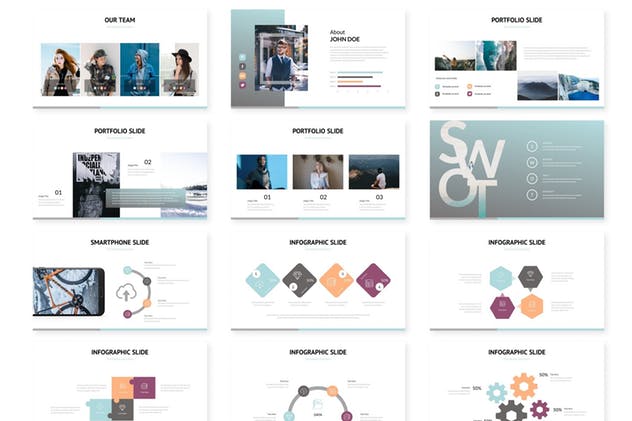 创意设计品牌/企业介绍Google Slides幻灯片模板 Nitema – Google Slide Template插图2