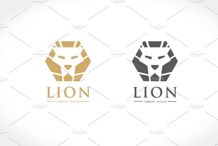 狮子图形Logo模板 Lion Logo插图3