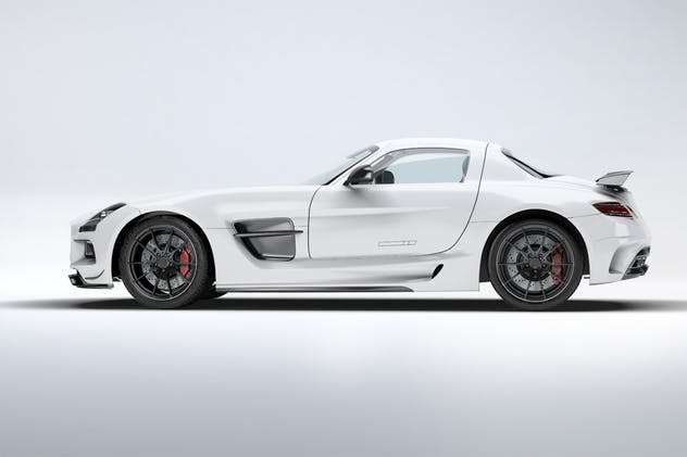 超级豪华跑车梅赛德斯SLS AMG样机模板 Supercar Mercedes SLS AMG Mock-Up插图(11)