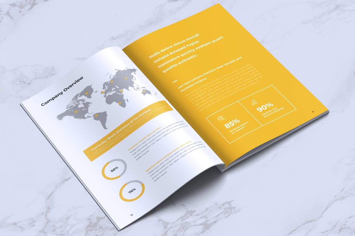 高逼格企业画册/产品服务目录INDD设计模板 INFORM Company Profile Brochure插图(8)