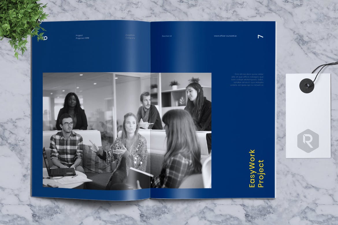 时尚高端简约IKEA宜家风格配色的项目品牌手册画册房地产楼书时尚杂志书籍装帧设计模板（indd）插图(2)