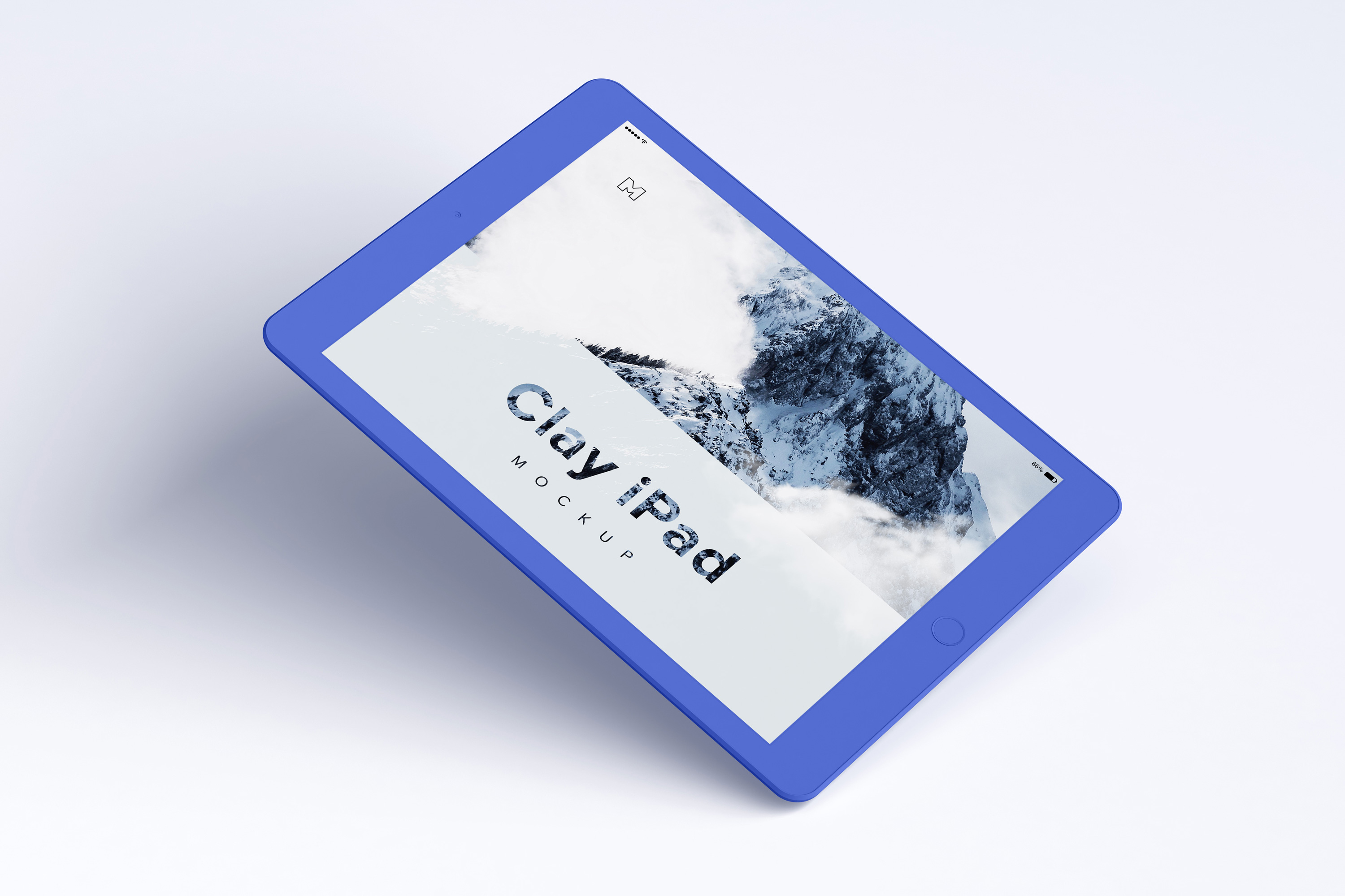 iPad平板电脑屏幕预览UI设计效果图样机01 Clay iPad 9.7 Mockup 01插图(4)