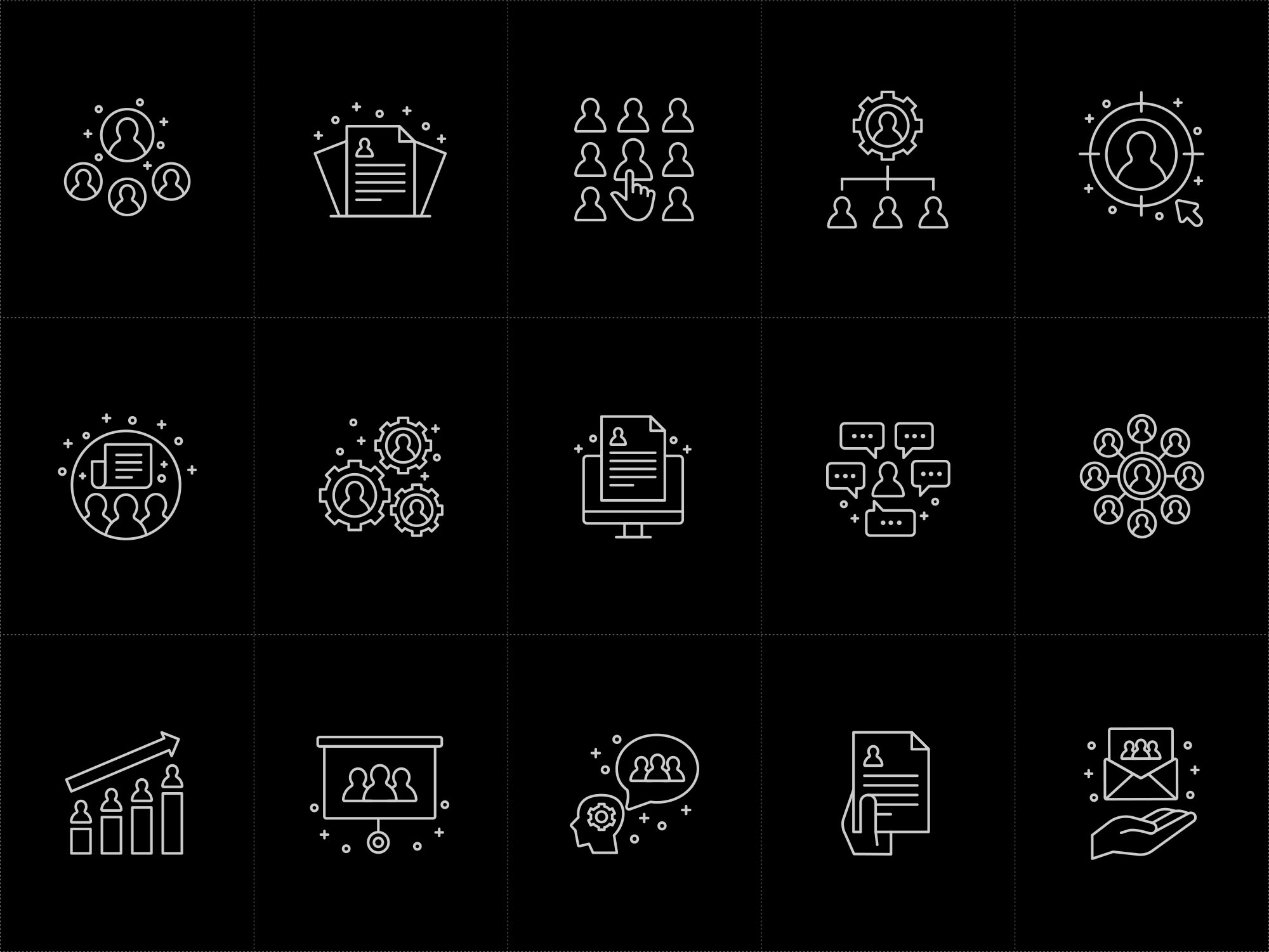 人力资源主题矢量图标素材 Human Resources Icons插图(1)