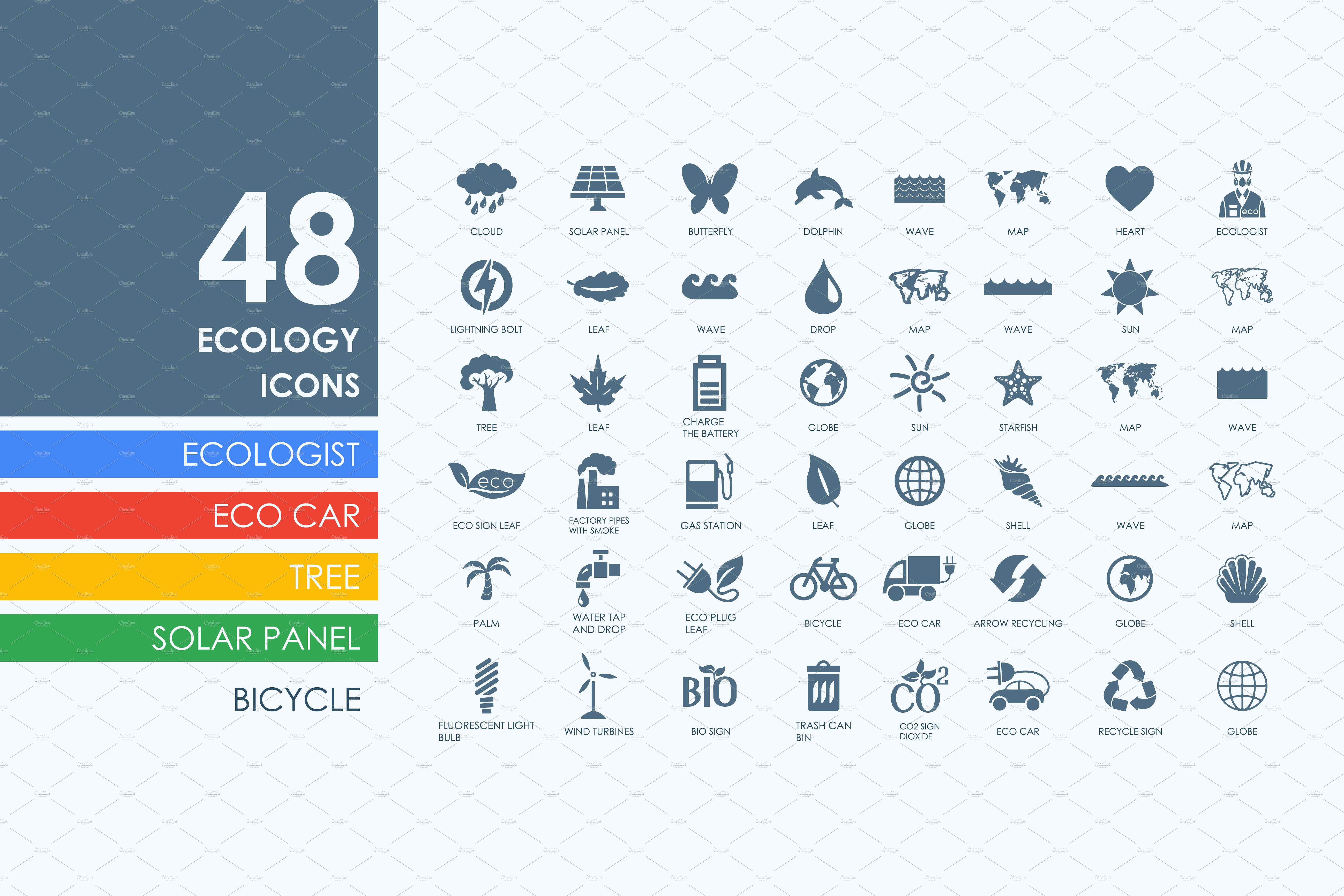 48枚能源生态环境主题图标 48 Ecology icons插图