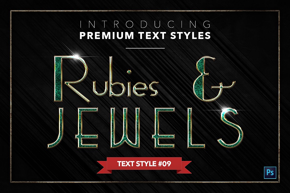 20款红宝石&珠宝文本风格的PS图层样式下载 20 RUBIES & JEWELS TEXT STYLES [psd,asl]插图(9)