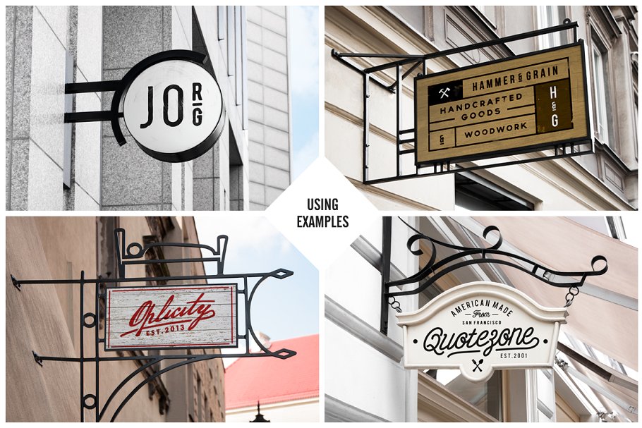 10款西餐厅&咖啡厅标志样机 10 Signs Mockup Restaurant & Coffee插图(3)