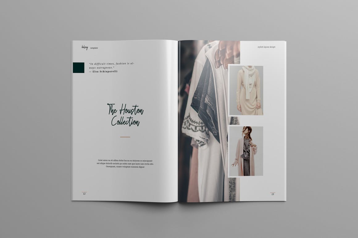 时尚摄影/时装品牌产品目录&杂志设计模板 KELSEY – Fashion Lookbook & Magazine插图(5)