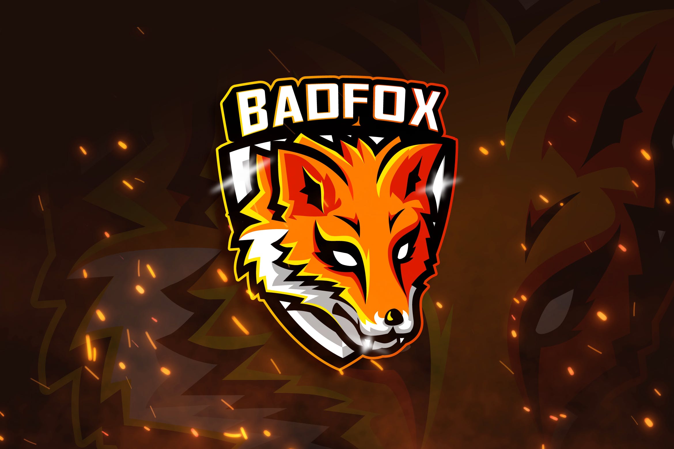 狐狸吉祥物&电子竞技队徽Logo设计模板 BADFOX -Mascot & Esports Logo插图