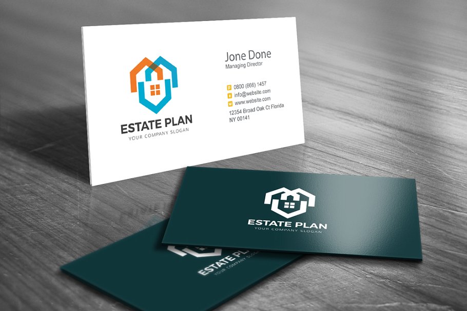 房地产企业Logo模板  Estate Plan插图