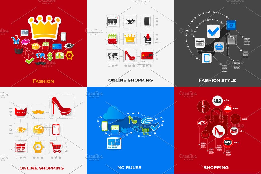 48个时尚购物信息图 48 FASHION&SHOPPING infographics插图(3)