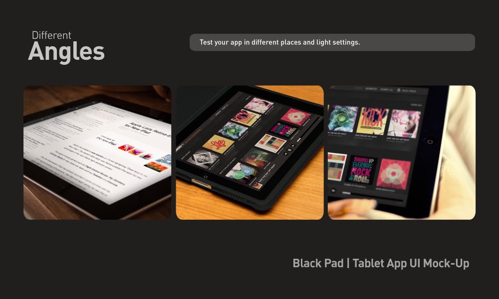 移动网站设计iPad平板电脑屏幕演示样机 iPad Website App UI Mock-Up插图(5)