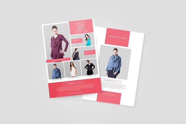 时尚服装品牌宣传海报设计模板 Fashion Promotion Flyer插图3