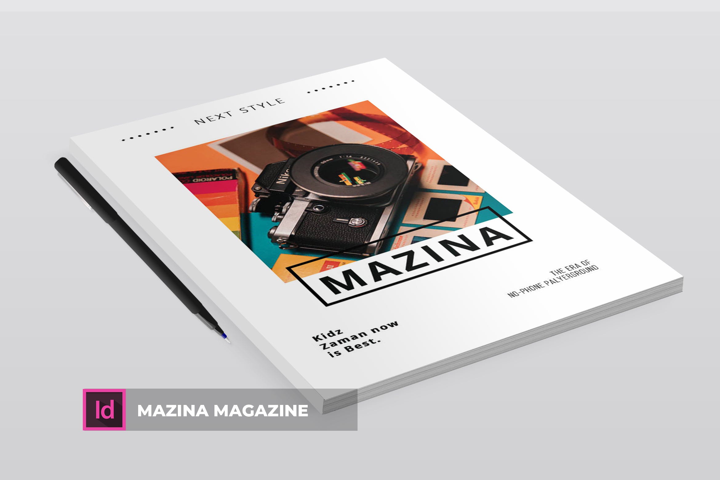 时尚摄影杂志版式设计模板 Mazina | Magazine Template插图