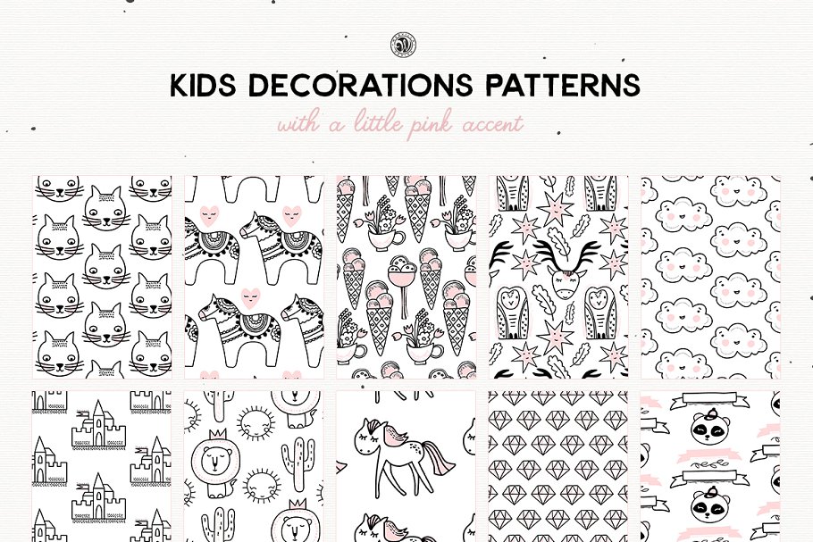 儿童装饰品手绘剪贴画 Kids Decorations插图(6)