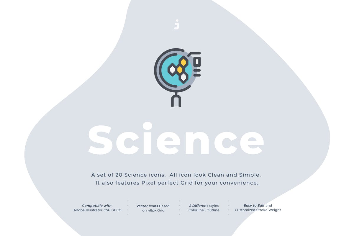 20枚科学主题多格式图标合集 20 Science icon set插图