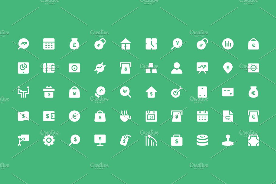 225+商业和办公图标集  225+ Business and Office Icons插图(3)