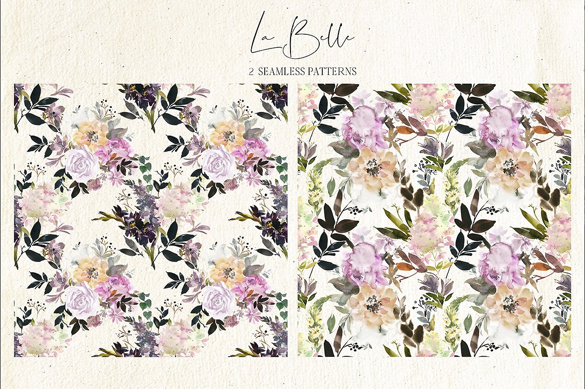 魅力水彩花卉剪贴画 La Belle Watercolor Floral Clipart插图5