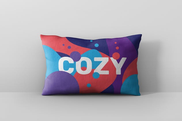 时尚多彩矩形卧室沙发枕头样机 Pillow Mockup – Rectangle插图3