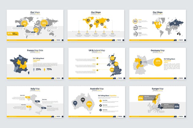 超高品质企业介绍PPT幻灯片模板素材 Phienix Powerpoint Presentation插图(9)