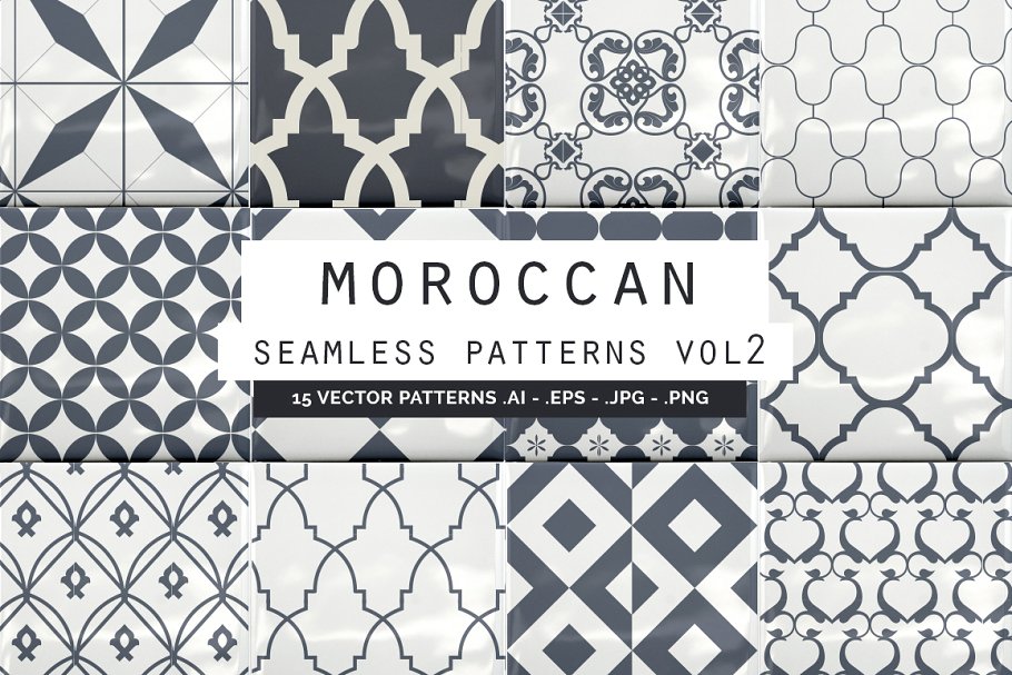 摩洛哥风格图案纹理 Moroccan Style Patterns – 2插图