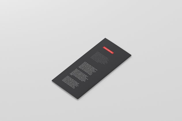 四折页DL菜单小册子样机模板 4-Fold Brochure Mockup – DL 99x210mm插图6