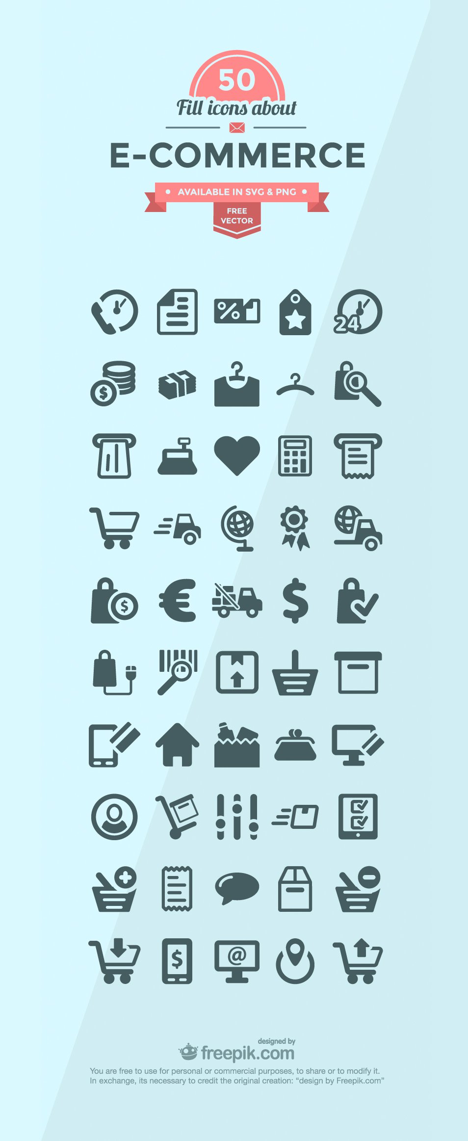 电商网站图标集 50+ E-commerce Icon Set插图