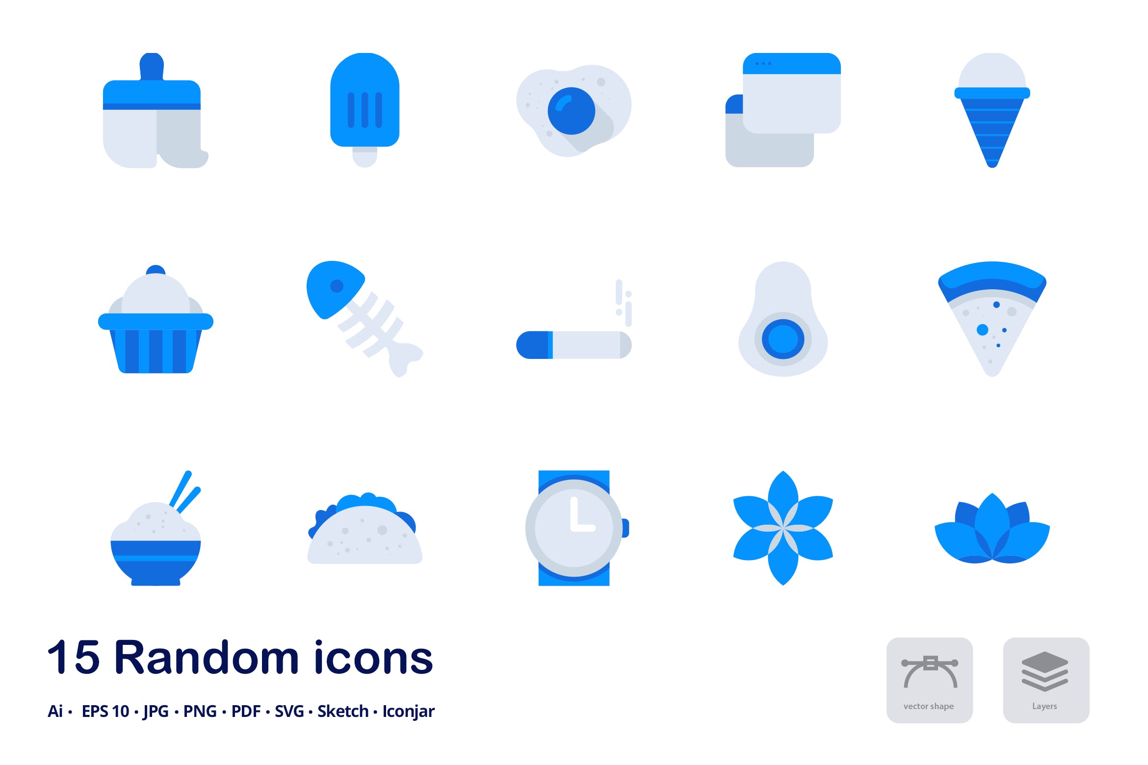 随机概率主题双色调扁平化矢量图标 Random Accent Duo Tone Icons插图