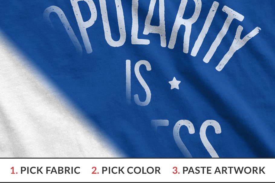 织物T恤样机模板 Instant T-Shirt Fabric Mockups插图(1)