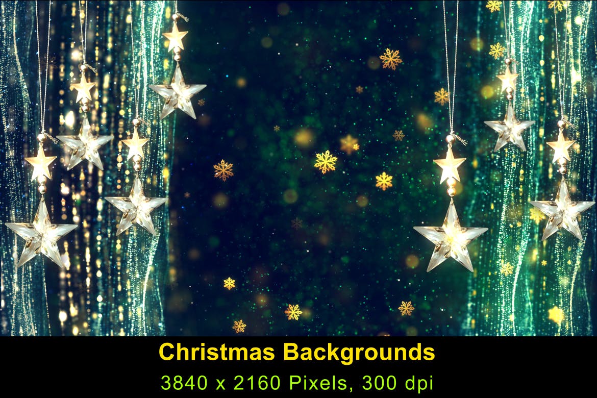高清圣诞节灯饰背景素材v2 Christmas Background 2插图1