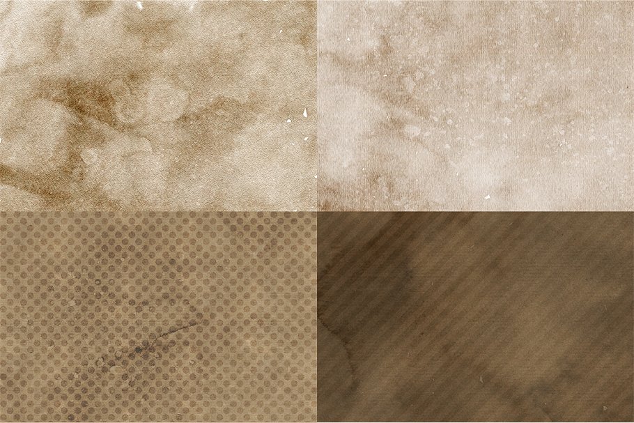 10款咖啡色调纸张纹理 10 Coffee Paper Textures插图4