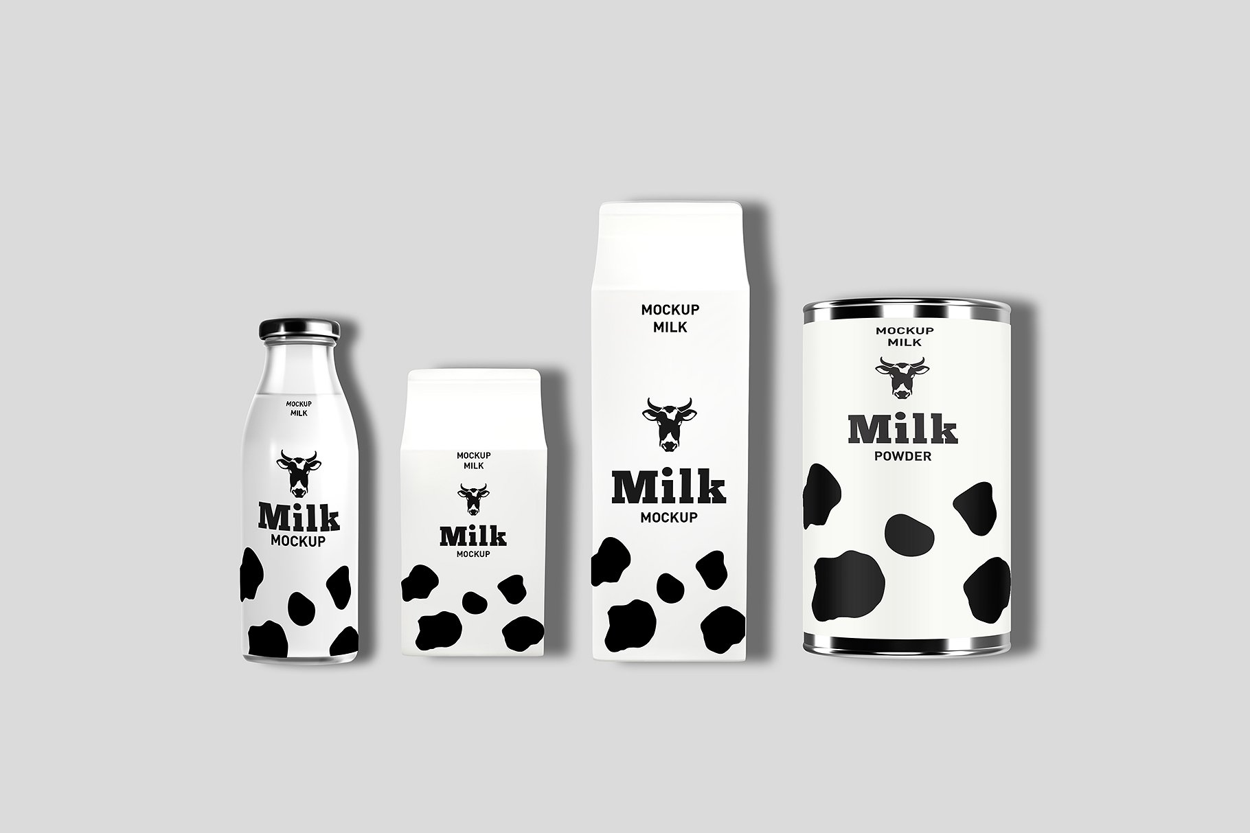 牛奶酸奶瓶包装样机展示模型mockups插图(4)