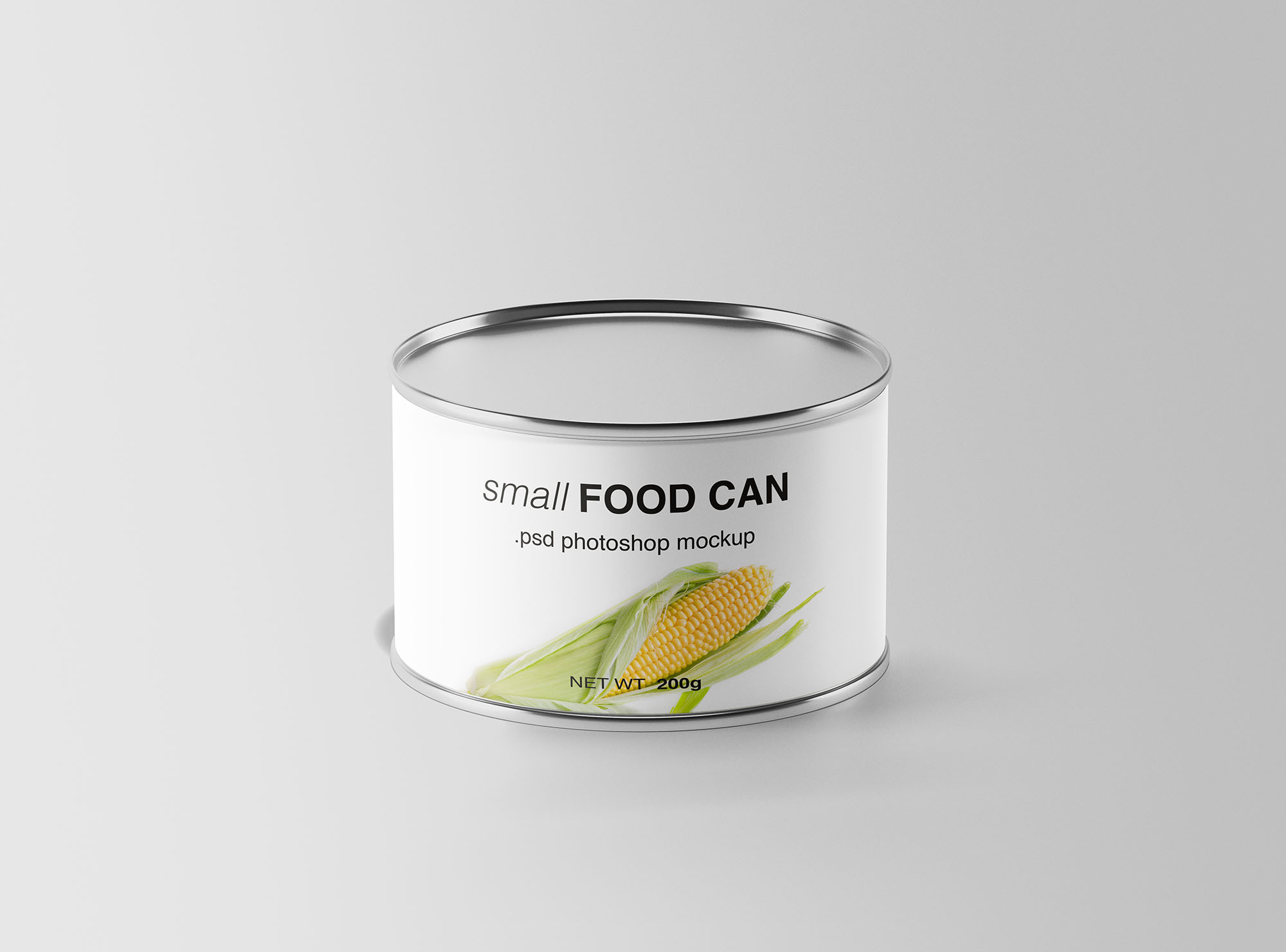食品罐头包装设计效果图样机 Small Food Can Mockup插图