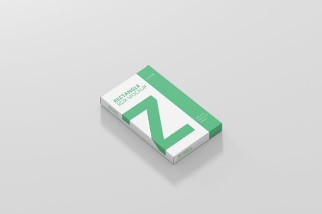 中号扁平矩形药盒包装样机 Box Mockup – Medium Size Flat Rectangle插图(5)