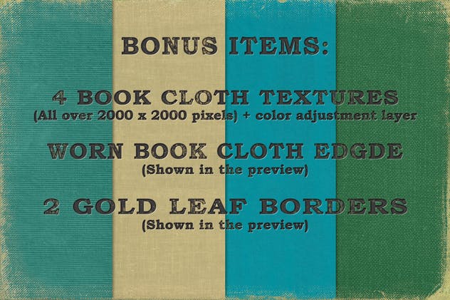 印花压纹布艺图层样式 Vintage Pressed Book Cloth Styles+插图(4)