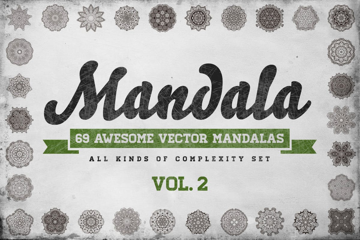 69组曼陀罗矢量复杂图形集 69 Vector Mandala – All Kinds of Complexity Set插图