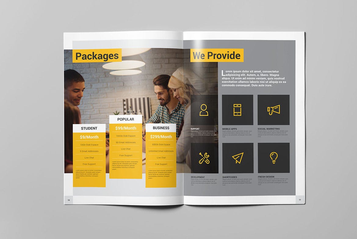 创意设计公司宣传画册设计模板 Malibu Brochure插图(5)