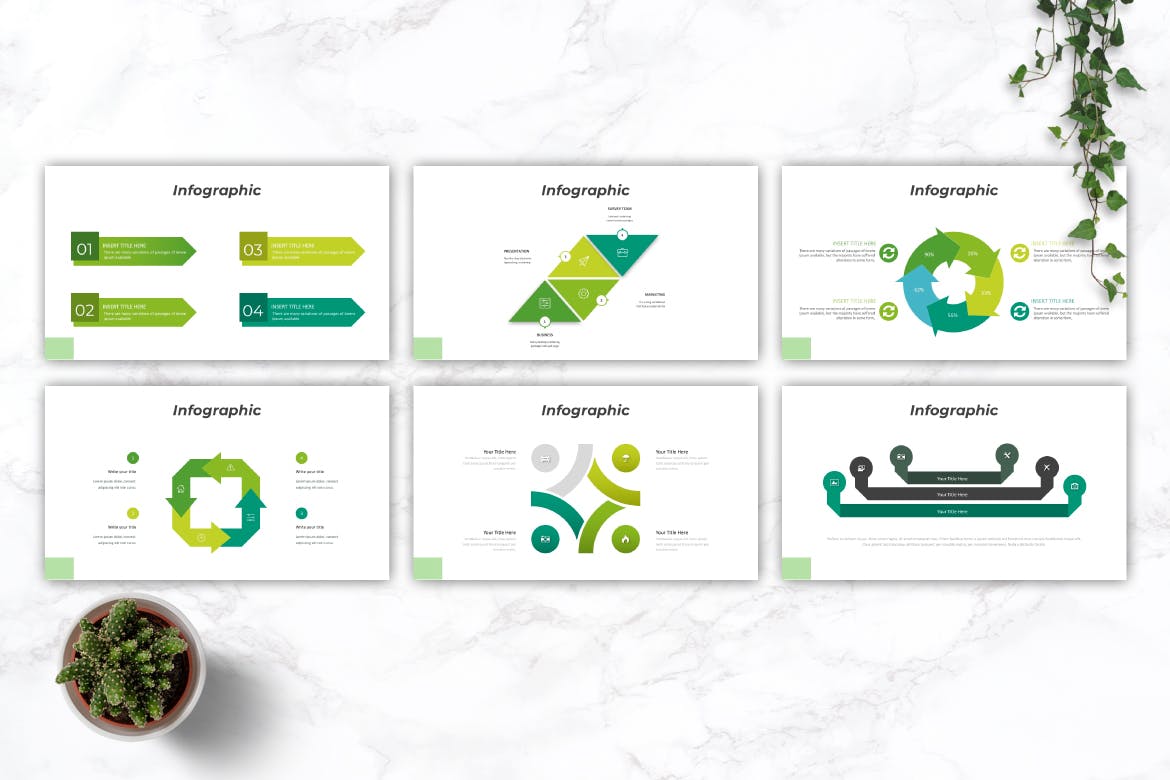 植物盆栽主题PPT幻灯片模板下载 AKSARA – Creative Powerpoint Template插图(3)