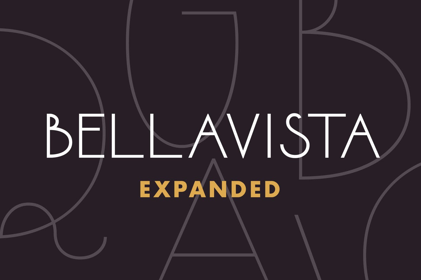 装饰艺术英文无衬线字体-扩展间距版本 Bellavista Expanded插图