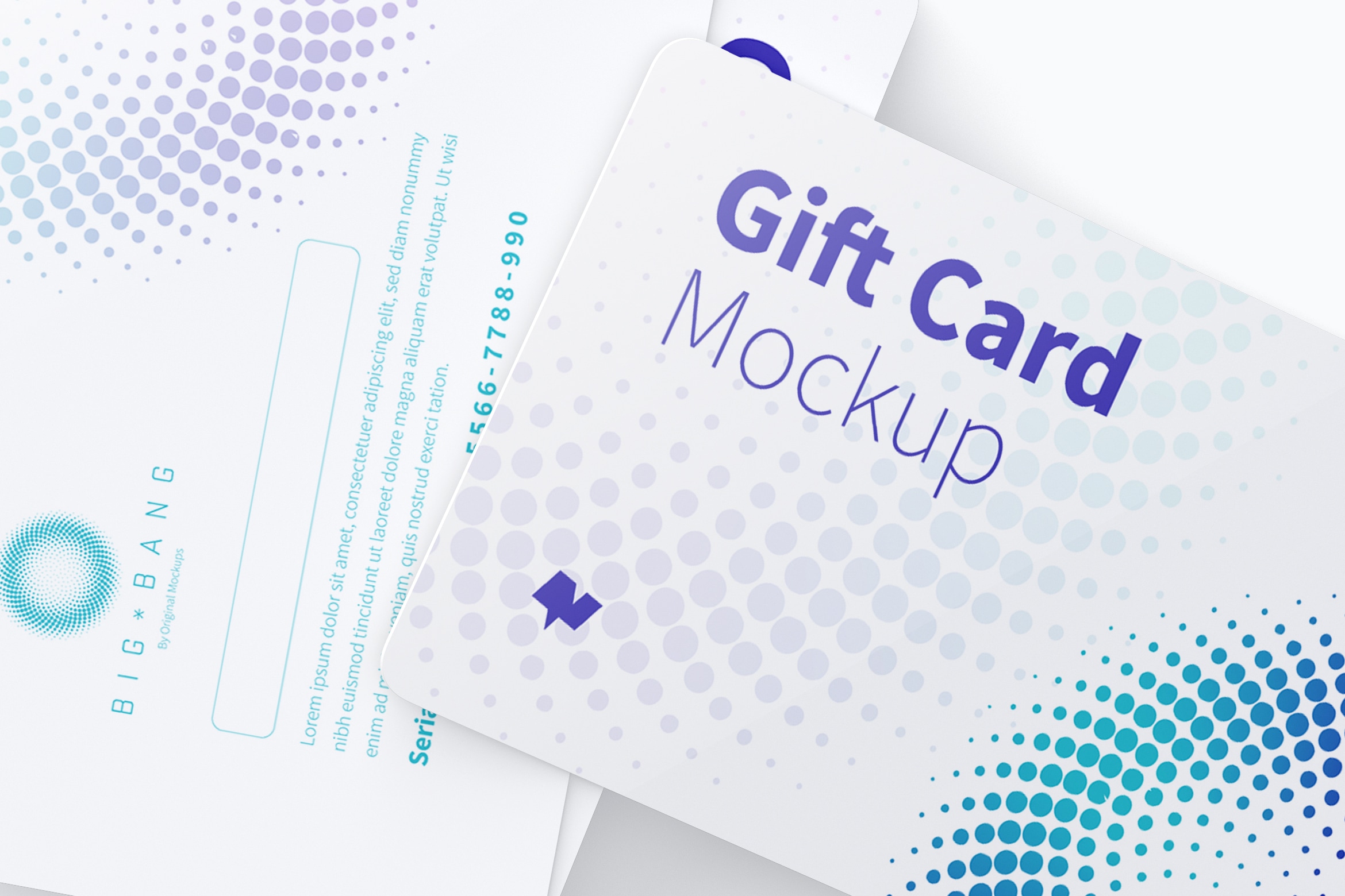 会员礼品积分卡外观设计效果图样机03 Gift Card Mockup 03插图(2)