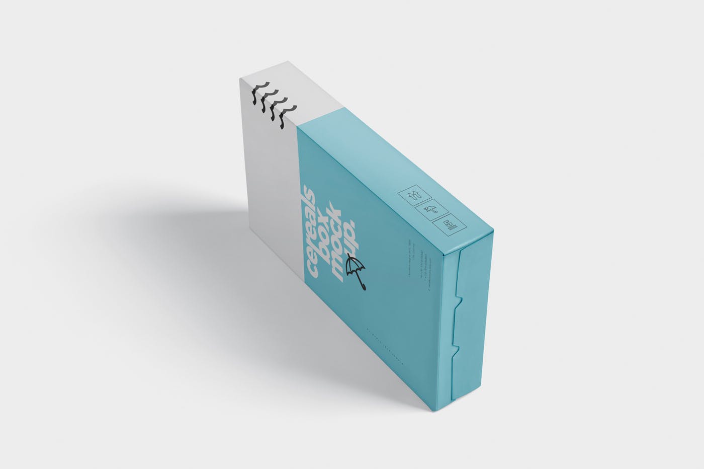 香烟/避孕套/扑克牌适用的超薄包装盒外观设计样机 Cereals Box Mockup – Slim Size Box插图(6)