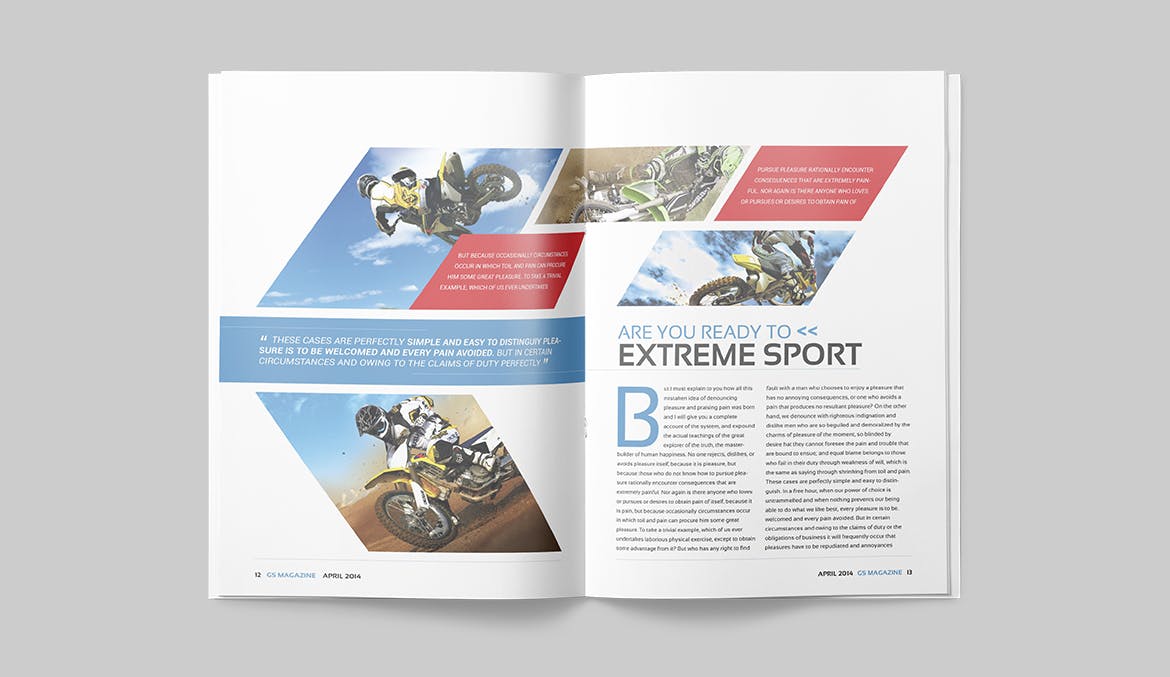 极限运动/体育赛事杂志设计模板 Magazine Template插图(6)
