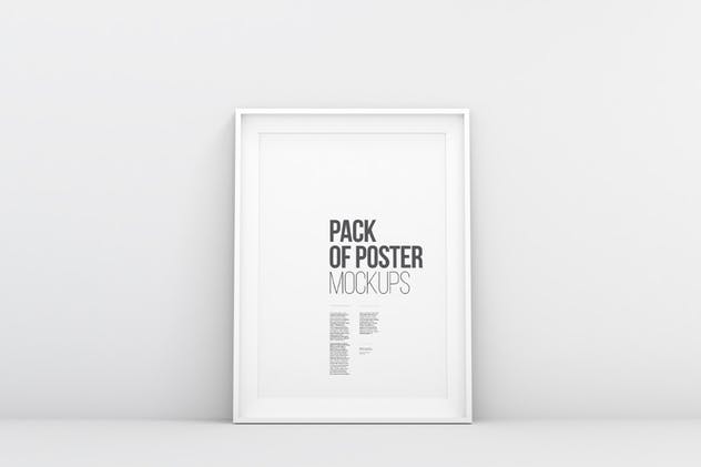 极简主义白色画框样机 Minimal Poster Mockups插图(1)