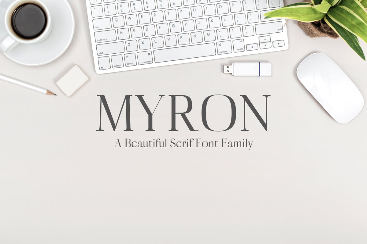 一套非常漂亮的现代英文衬线字体家族 Myron Serif Fonts Family Pack插图