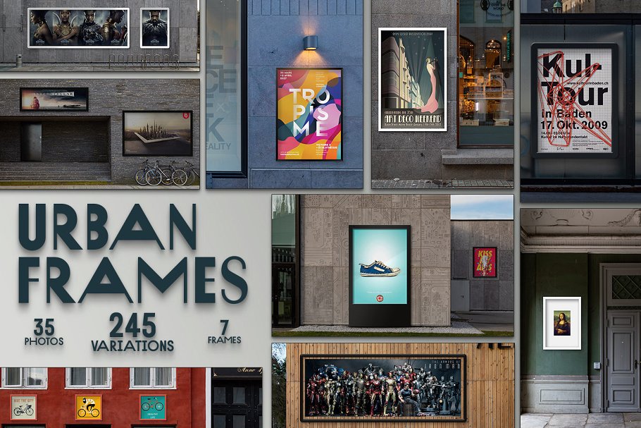 城市海报艺术品广告样机模板合集 Urban Frames插图