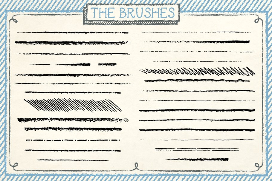 各种铅笔笔画AI笔刷 Pencil Brushes插图(2)